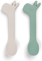 Done By Deer Silicone Spoon Lalee Green 2-pack