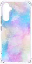 Telefoon Hoesje Geschikt voor Samsung Galaxy A34 Anti Shock Hoesje met transparante rand Watercolor Light