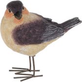 Decoratie Tuinbeeld vogeltje - mees - metaal - 10 cm - Dieren beelden