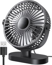 YONO Ventilateur de Table - Ventilateur USB pour Table ou Bureau - Inclinable - 3 Vitesses - Zwart