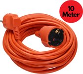 Verlengsnoer 10 meter – Verlengkabel buiten voor max. 3680 Watt – Verlengsnoer buiten IP20 – 3 x 1,0 mm² - Oranje