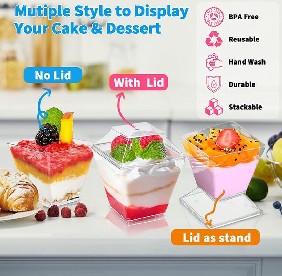 Glazen Salade Kommen Glazen kom met deksel schaal voor het maken van deeg multifunctionele keuken fruit salade kom bakken mixing kom gemakkelijk schoon (1L / 1.5L / 2.5L) Serveerschalen