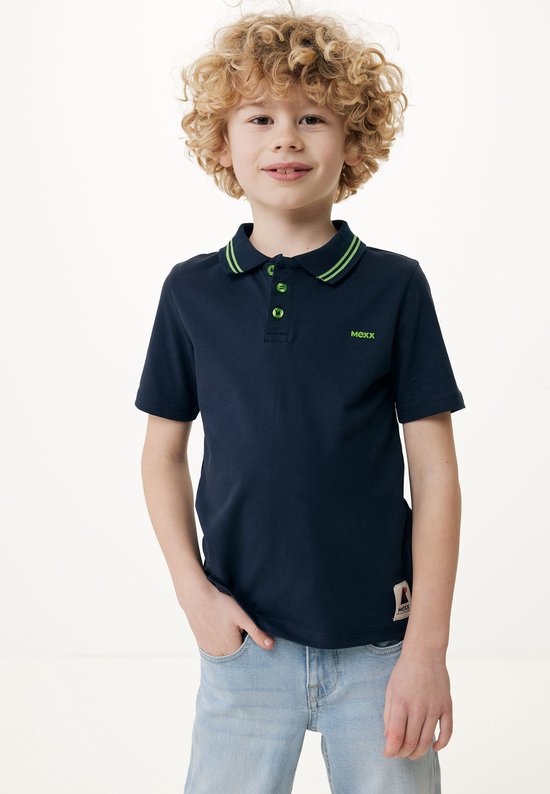 Polo With Tipping Jongens - Navy - Maat 98-104