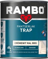 Rambo Pantserlak Trap - Dekkend Zijdeglans - Intensief Gebruik - Sneldrogend - RAL 9001 - 0.75L