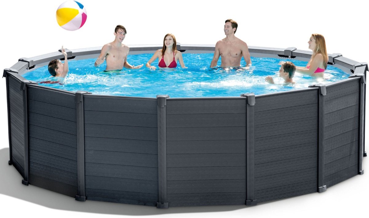 Intex Graphite Gray Panel kit piscine - Ø 478 x 124 cm