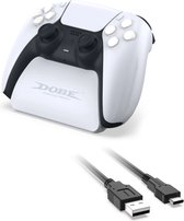 DOBE TP5-0537B Geschikt voor: Playstation 5 Controller houder met Controller kabel Geschikt voor: Sony PS5 (wit)