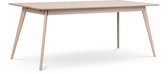 Table à manger extensible en bois blanchi Yumi - 190 x 90 cm
