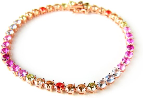 Hanger kroon met gekleurde zirkonia's - De Goud Winkel