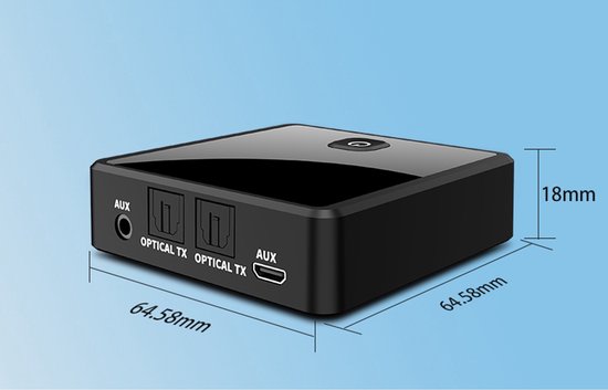Bluetoolz® - BT 2753 CE - High Res Bluetooth 5.0 zender en ontvanger - Geen tot zeer geringe vertraging - Bluetooth Receiver - Bluetooth Transmitter - 3.5MM Aux - optical in - optical uit - Bluetooth Adapter - Bluetooth via Aux - inclusief kabels van Bluetoolz — afbeelding 5