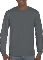 T-shirt met lange mouwen 'Ultra Cotton' Charcoal Grijs - S