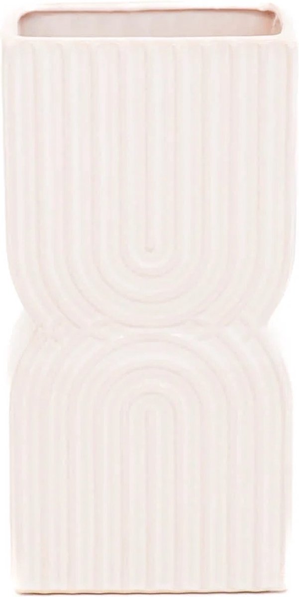 Housevitamin Vaas 'Rainbow' (Wit, 12.5cm)