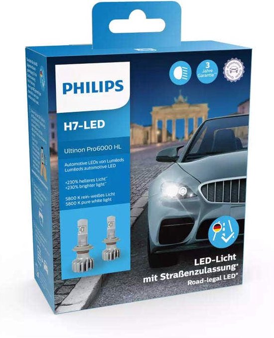 2x Philips Ultinon Pro6000 Boost H7-LED Scheinwerferlampen für 79,99€ (statt 89