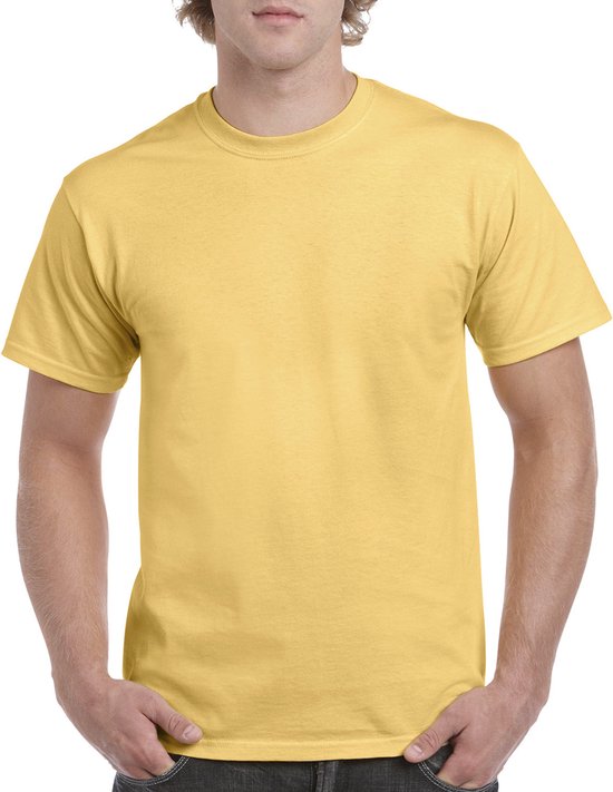 T-shirt met ronde hals 'Heavy Cotton' merk Gildan Yellow Haze - M