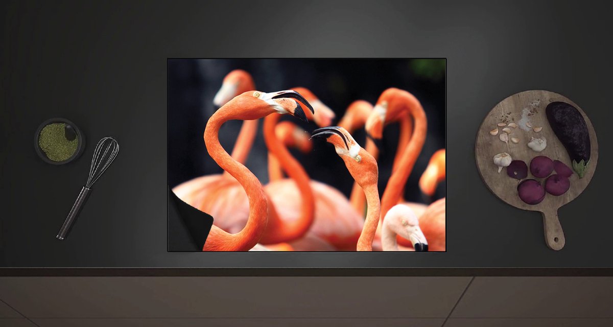 Inductieplaat Beschermer - Verliefd Duo in Groep Roze Flamingo's - 70x52 cm - 2 mm Dik - Inductie Beschermer met zwarte kern