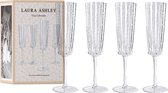 Laura Ashley Glass Collectables - Coffret Cadeau Laura Ashley 4 Flûtes à champagne Transparent 21 cl.