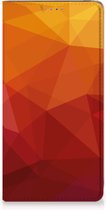 Stand Case geschikt voor Samsung Galaxy A51 Polygon Red