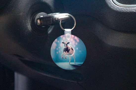 Porte-clés - Vache - Kroon - Ballet - Blauw - Rose - Enfants - Plastique - Rond - Cadeaux