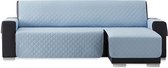 Bankbeschermer Duo quilt Chaise Longue rechts 200cm breed - Lichtblauw - OekoTex keurmerk