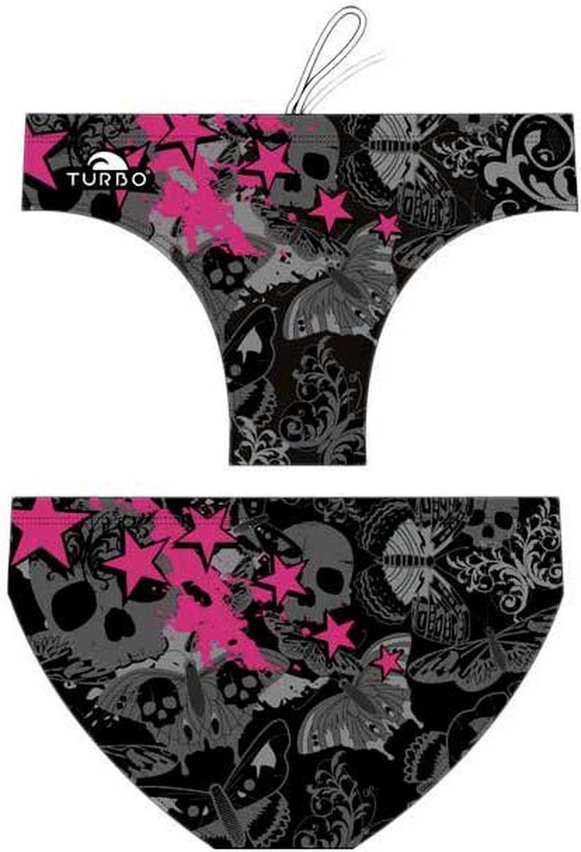 Turbo Skull Butterflyers Stars Zwemslip Zwart L Man