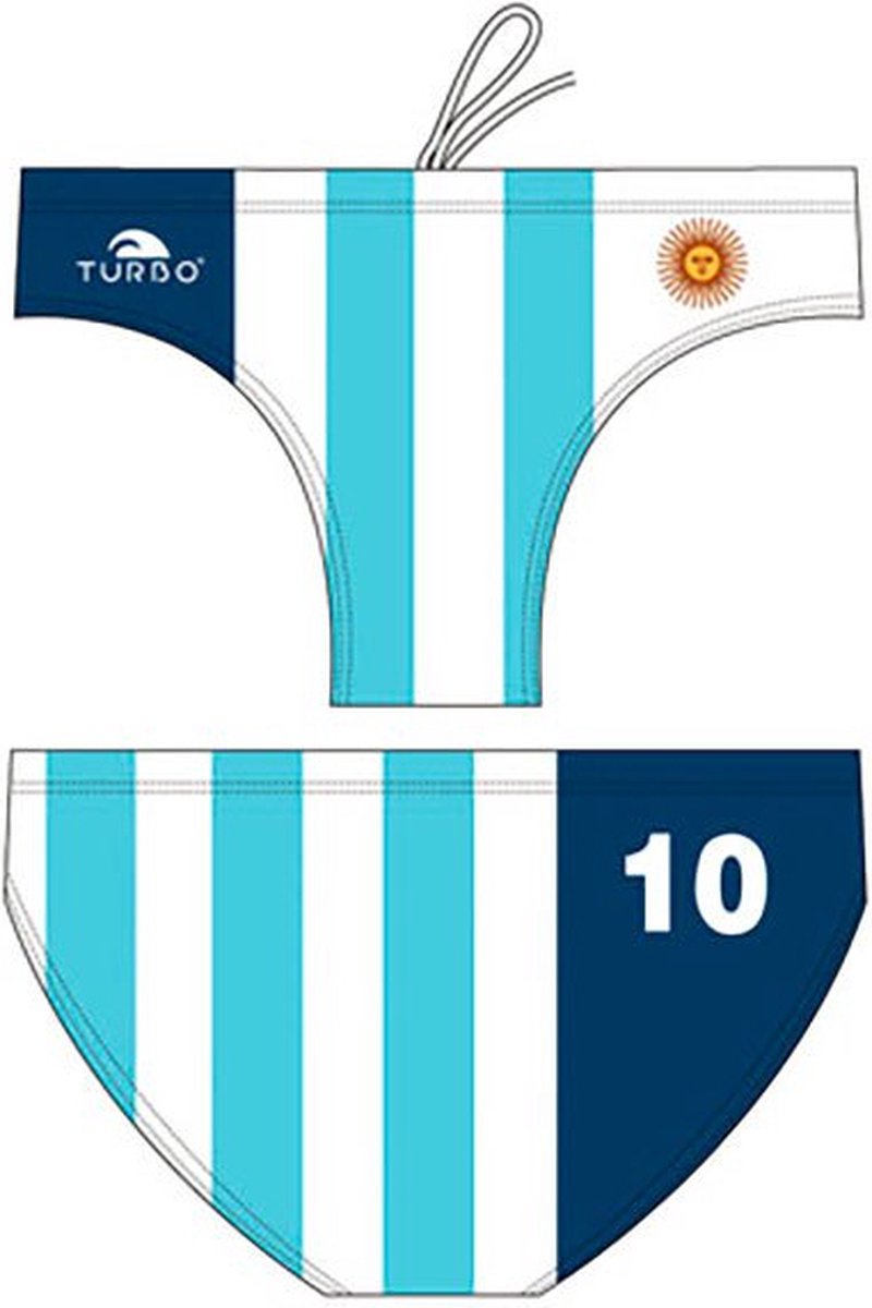 Turbo Argentina Zwemslip Wit,Blauw M Man