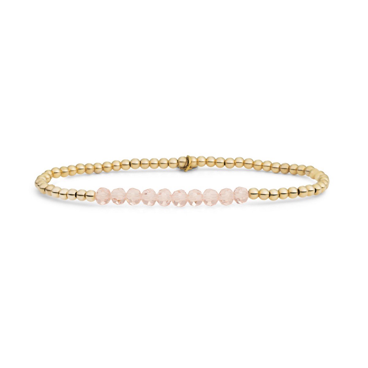 Sparkling Jewels Armband | Champagne Quartz Universe - Gold 3mm SBG-GEM42-3MM-LINE