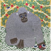 Musubi Furoshiki Kata Kata Knoopdoek Gorilla - Herbruikbare Katoenen Speelkleed - Print Gorilla - 104x104cm - Milieuvriendelijk - Knoopdoek voor speelgoed in draagtas of geschenk - Made in Japan