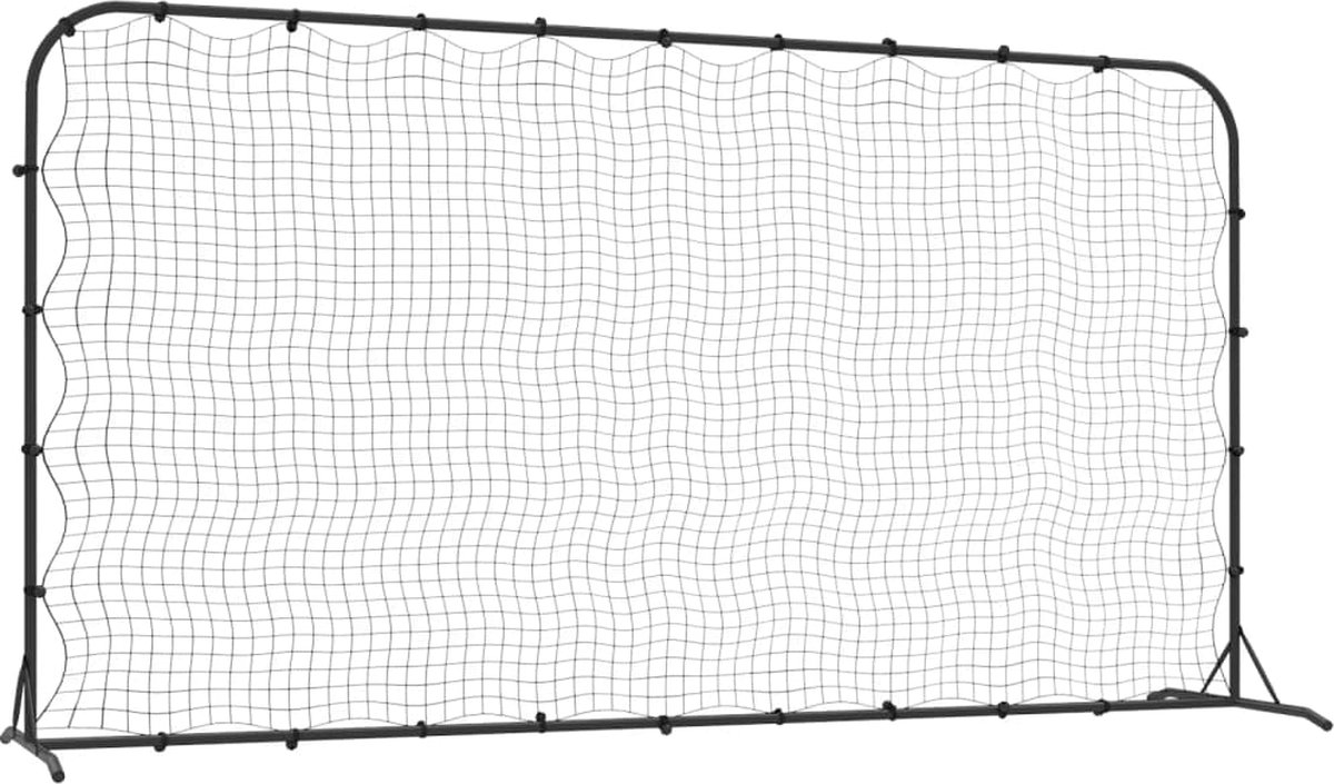 vidaXL - Voetbal - rebounder - 366x90x183 - cm - HDPE - zwart