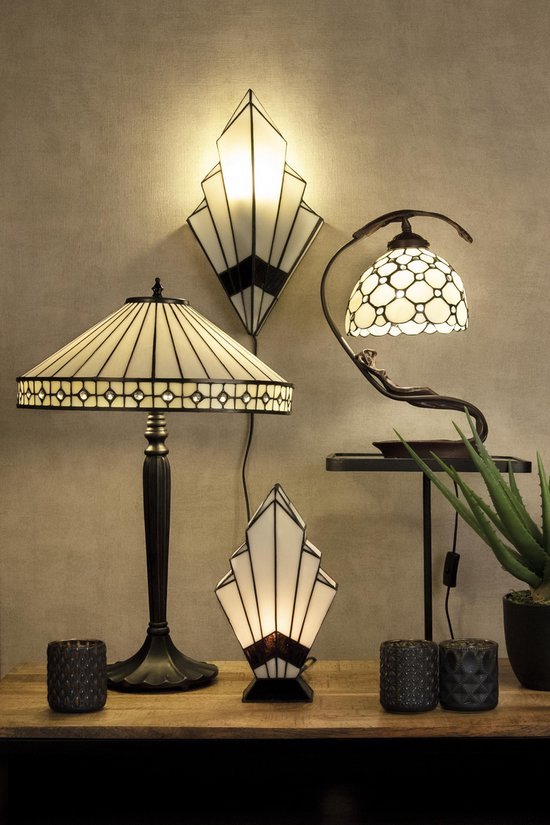 Light & Living Strøby wandlamp 13x13x41 cm - antiek brons glas - van het woonmerk Light & Living