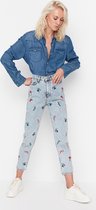 Trendyol TWOSS21JE0591 Volwassenen Vrouwen Jeans Single pack - Blauw - 40