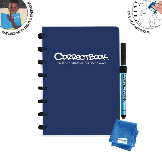 Correctbook Uitwisbaar notitieboek Original A5 Midnight Blue Blanco - Correctbook