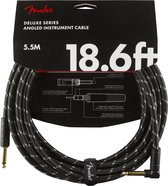 Fender Deluxe Series Instrument Cable S>A 5.5m (Black Tweed) - Gitaarkabel