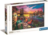 Clementoni - Puzzle High Quality Collection Manhattan Balcony Sunset - 3000 pièces - 33552