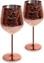 stainless steel wine glasses - royal style wine cups / High Quality - - Perfect for Home, Restaurants and Parties - Champagne Glasses \ Premium product / Tonic Cocktail Glasses