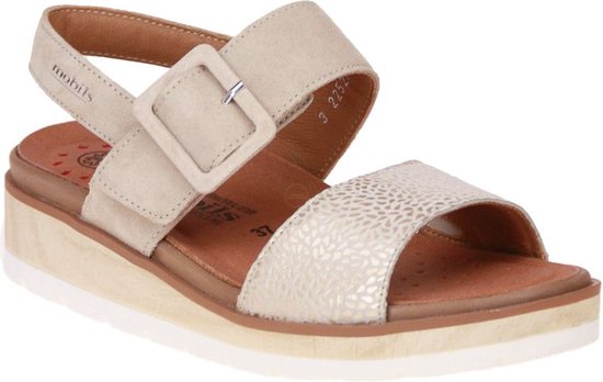 Mocassins Mephisto Beige/marron - Taille 35.5, Cuir Et Toile - Occasion, état Correct, Prix Cassé