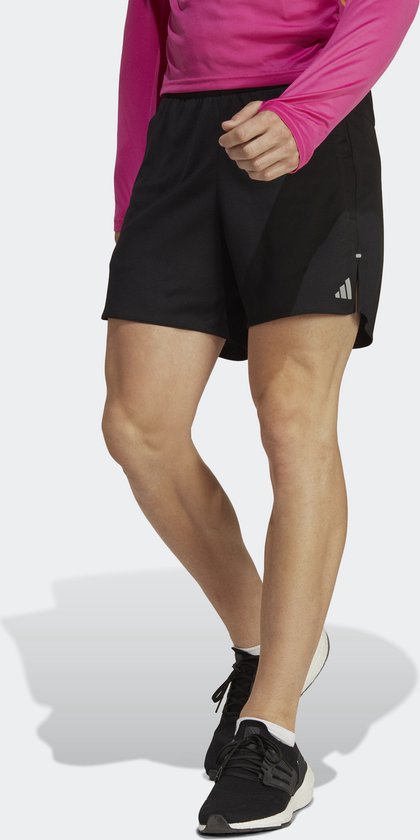 adidas Performance Run Icons 3 Bar Logo Short - Homme - Zwart - XL 5"
