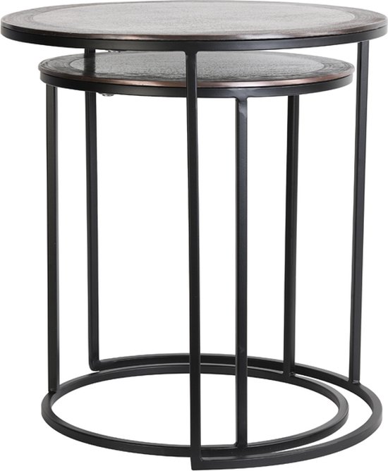 Light & Living - Bijzettafel VEGLIA - 40x51cm - Bruin - Light & Living