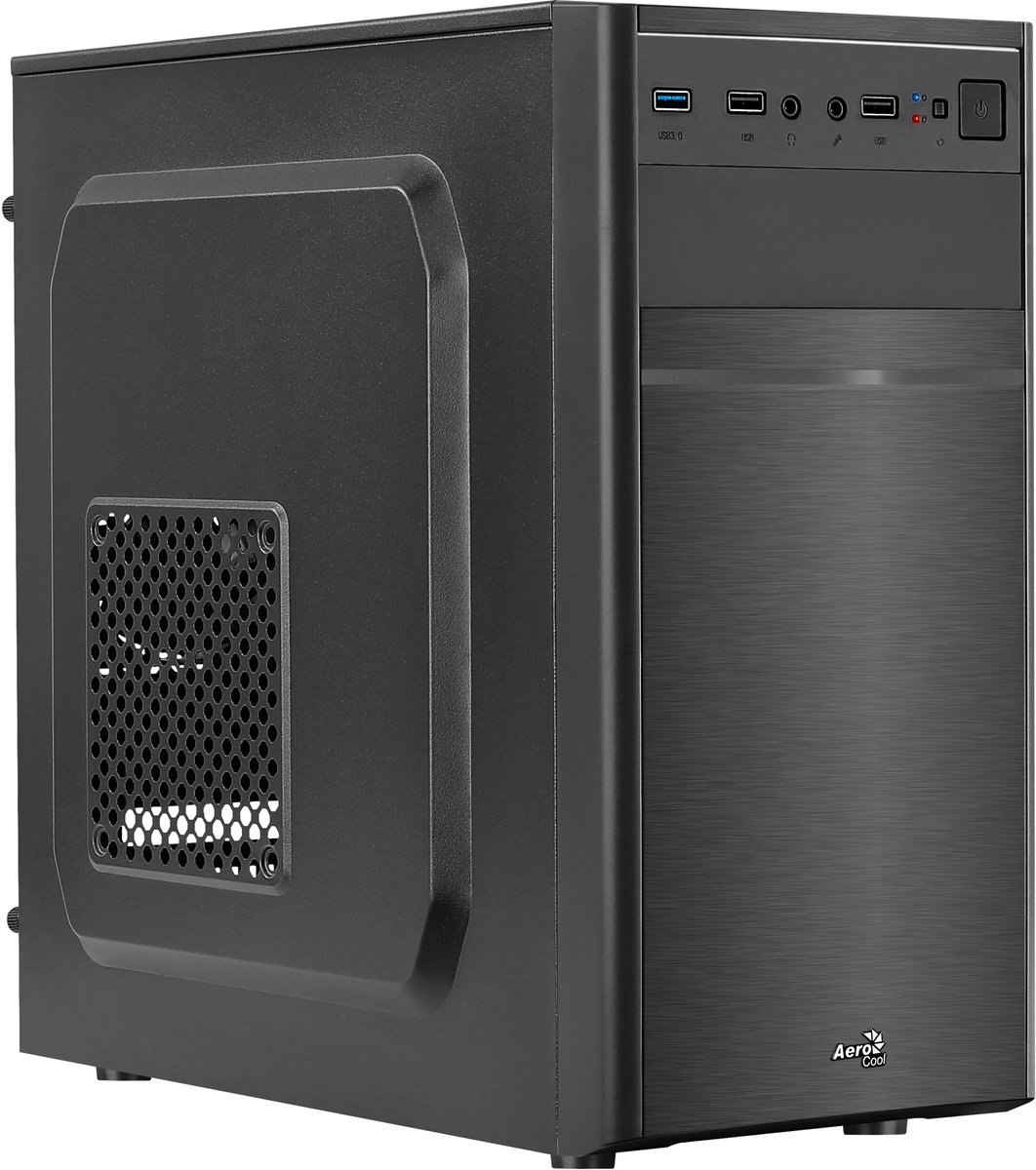 Aerocool CS-103 tower-behuizing 2x USB-A 2.0, USB-A 3.2 (5 Gbit/s), Audio