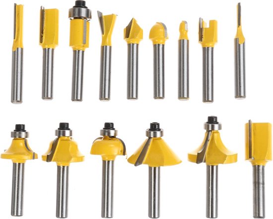 1 stks Router Bit Set, 6mm Shank Tungsten Carbide Tipped Router Bit Set Wood Frees Saw Cutter Cleaning Flush Trim Corner Round Cove Box Bits voor thuis (Cutting Edge Length : NO1