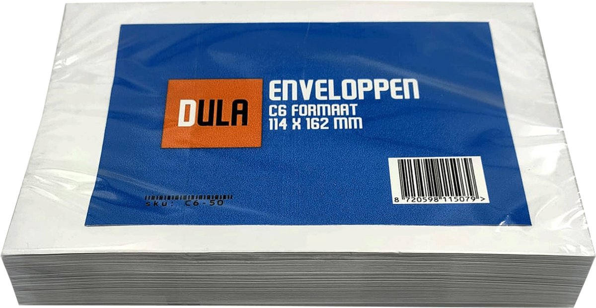 Enveloppe Blanche Autoadhésive A6 – Carton de 250 – Kevajo