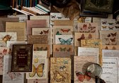 Journaling Papier Set 60 vellen - Vintage - Butterfly - Vlinder - Voor o.a. bulletjournal, scrapbooking en kaarten maken