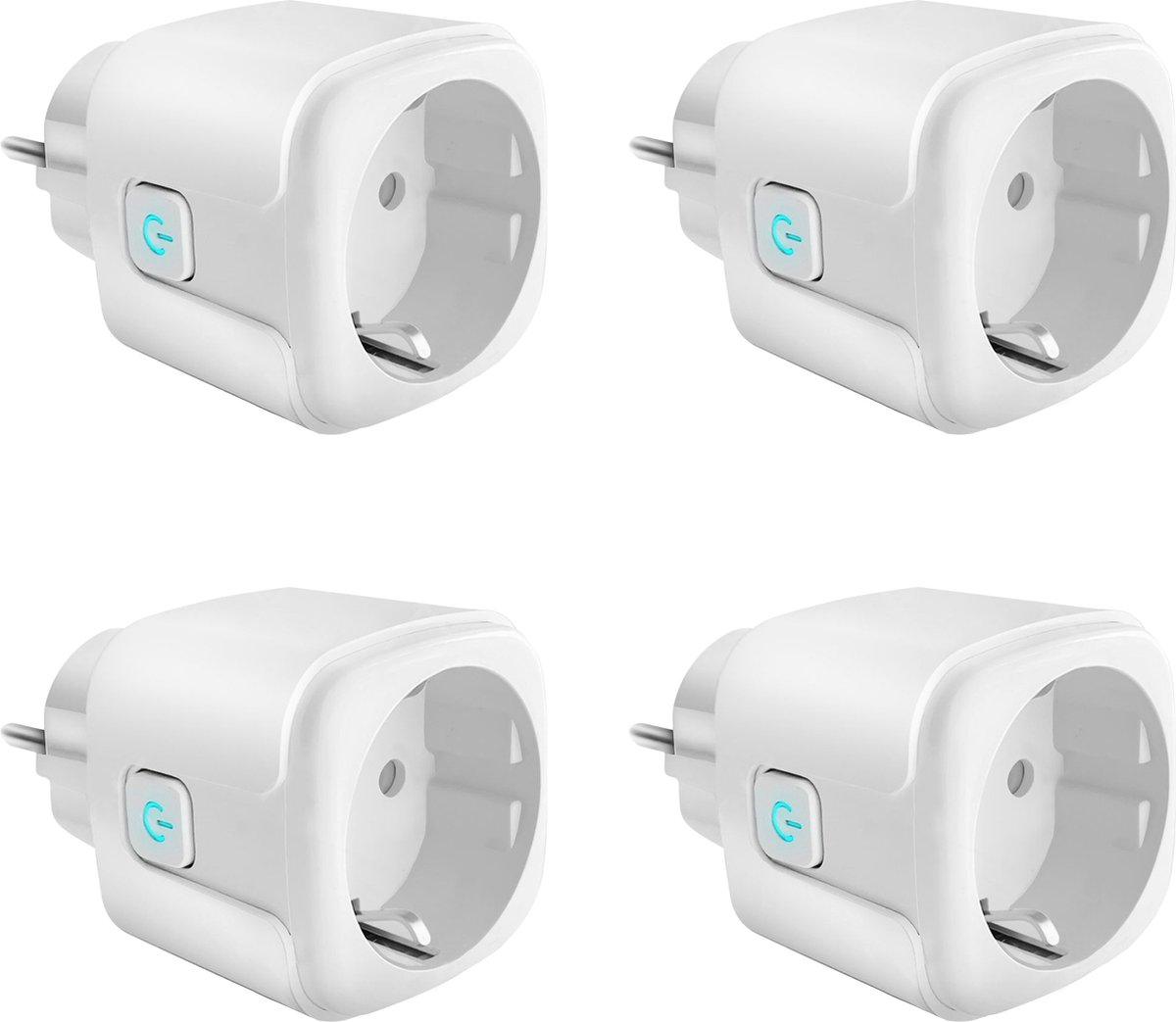 Smart Plug – Slimme stekker met energiemeter & Tijdsschakelaar – Google Home, Amazon Alexa en compatible 4 Stuk(s)