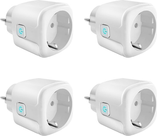 Smart Plug - Prise intelligente avec compteur d'énergie et minuterie - Google Home, Amazon Alexa et compatible 4 pièce(s)