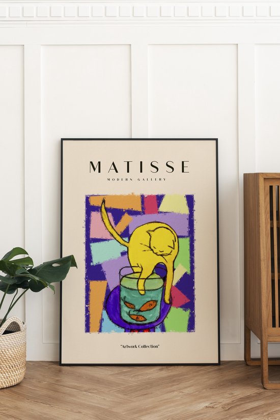 Foto: De kat met de rode vis poster 30x40 cm henri matisse