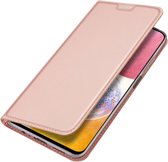 Geschikt voor Dux Ducis Skin Pro Samsung Galaxy A14 Hoesje Portemonnee Roze