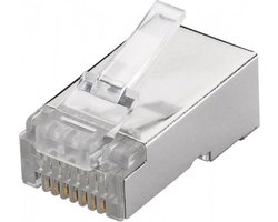 CAT5/CAT6 Connector RJ45 - STP - voor stugge kabel - 10 stuks