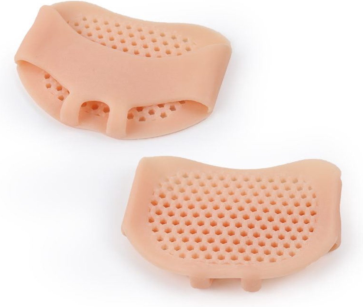 Antislip sokken - voorvoetkussen - voorvoet inlegzooltjes - 1 paar dames Beige siliconen