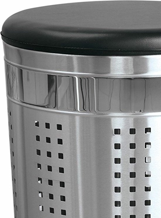 Wasmand Decor Walther 50 L met Kepdeksel Vierkant RVS Gepolijst Wasmand Decor Walther 50 L met Kepdeksel Vierkant RVS Gepolijst