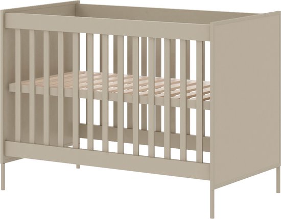 Born Lucky ® Baby Bed / Ledikant Belmond 60x120 cm Verstelbare Bodem - Clay