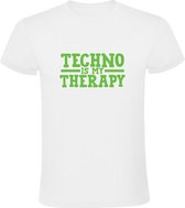 Techno is my therapy Heren T-shirt | muziek | party | disco | festival | dj