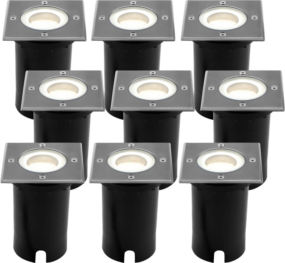 LEDVION 3x IP67 Grondspot LED Rond - GU10 - 1m Kabel - Overzicht LEDVION 3x IP67 Grondspot LED Rond - GU10 - 1m Kabel - Overzicht